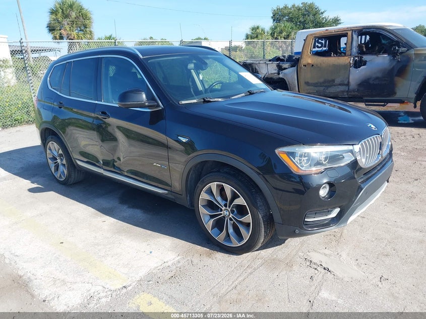 2017 BMW X3 VIN 5UXWX7C55H0S18628 IAAI salvage auction — MECHANICAL, Clear (Indiana), sold $2,850 on 2026-07-29 (photo 1)