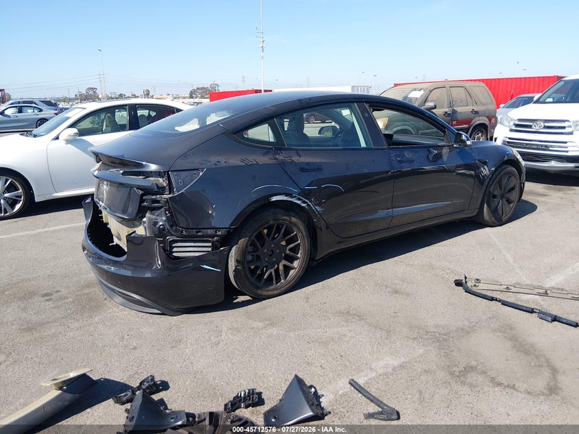 2024 Tesla Model 3 VIN 5YJ3E1EA2RF742968 IAAI salvage auction — REAR END, Wait Title, sold $10,450 on 2026-09-08 (photo 4)