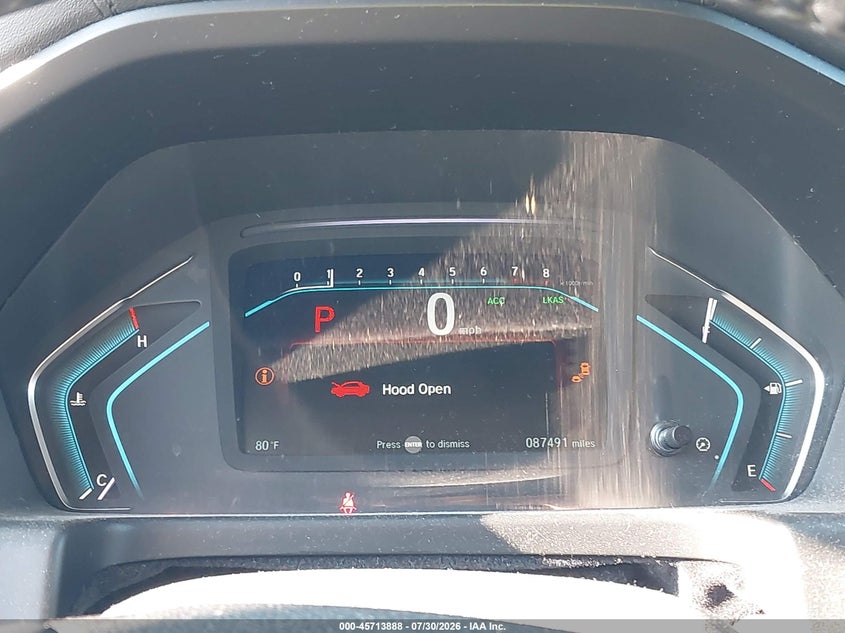 2018 Honda Odyssey VIN 5FNRL6H79JB084924 IAAI salvage auction — REAR END, Salvage Title, sold $9,300 on 2026-10-16 (photo 7)