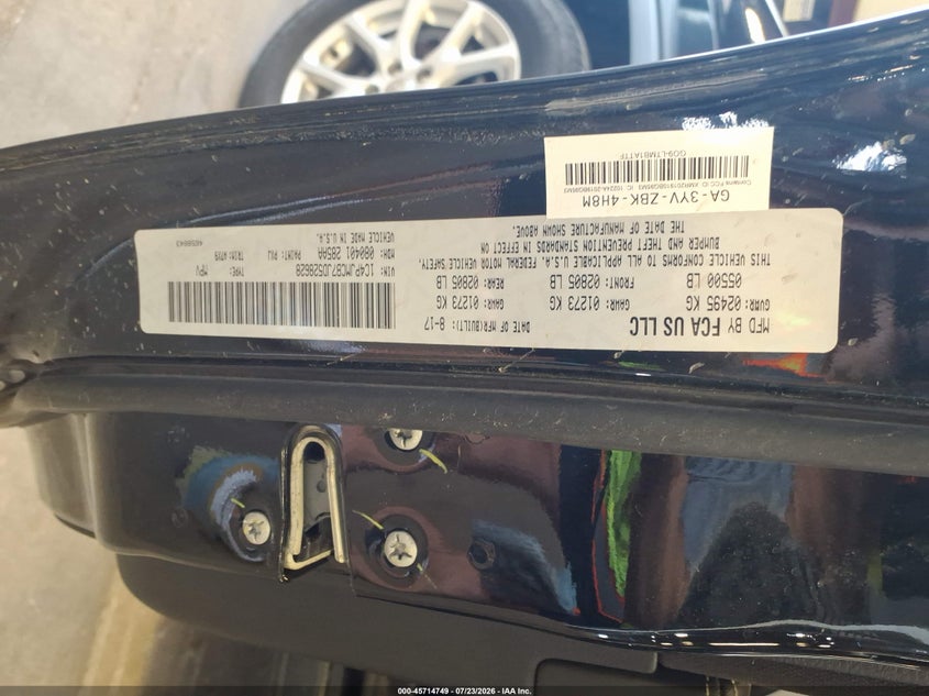 2018 Jeep Cherokee VIN 1C4PJMCB7JD528628 IAAI salvage auction — NORMAL WEAR, SF97 (Illinois), sold $8,650 on 2026-09-15 (photo 9)