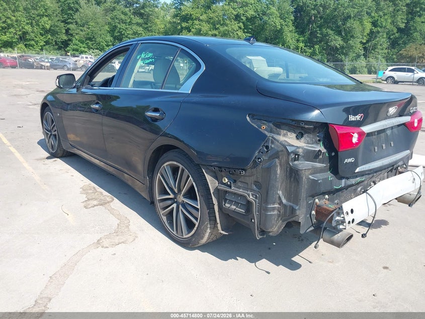 2015 Infiniti Q50 VIN JN1BV7AR3FM400736 IAAI salvage auction — REAR END, Salvage Title, sold $975 on 2026-08-29 (photo 3)