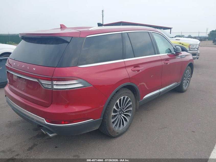2020 Lincoln Aviator VIN 5LM5J7XC9LGL09255 IAAI salvage auction — REAR END, Regular (South Dakota), sold $7,600 on 2026-09-02 (photo 4)