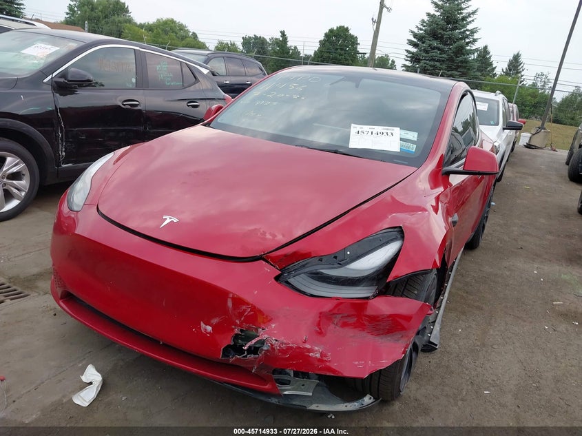 2023 Tesla Model y VIN 7SAYGDEF8PF848127 IAAI salvage auction — FRONT END, Salvage Title, sold $15,100 on 2026-09-07 (photo 6)