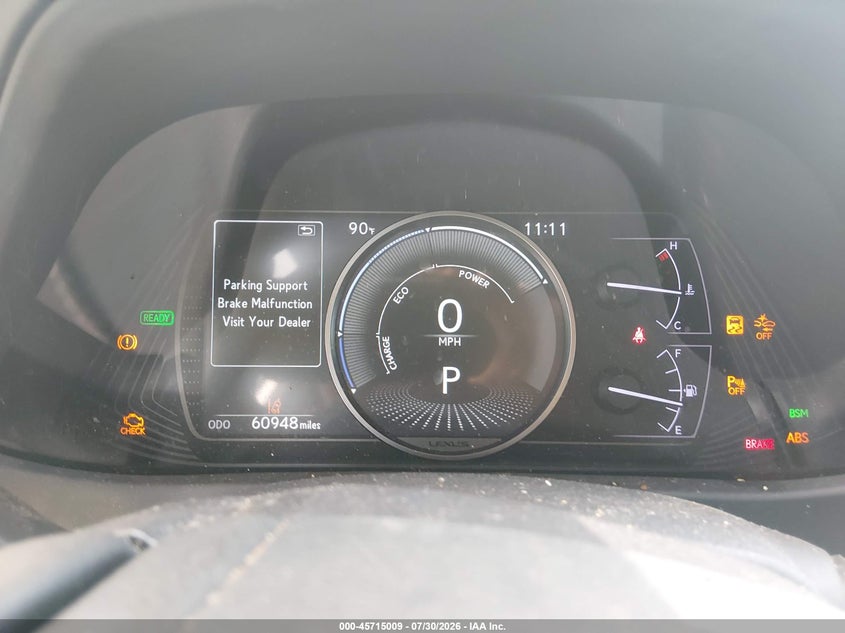 2020 Lexus Ux VIN JTHP9JBH4L2036567 IAAI salvage auction — RIGHT FRONT, Salvage (Arkansas), sold $13,250 on 2026-09-04 (photo 7)