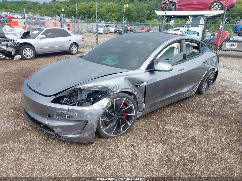 2026 Tesla Model 3 VIN 5YJ3E1ET6TF171123 IAAI salvage auction — LEFT FRONT, Wait Title, sold $17,050 on 2026-10-11 (photo 2)
