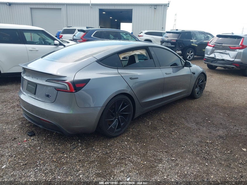 2026 Tesla Model 3 VIN 5YJ3E1ET6TF171123 IAAI salvage auction — LEFT FRONT, Wait Title, sold $17,050 on 2026-10-11 (photo 4)