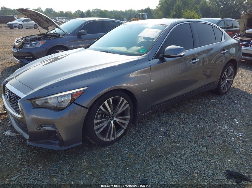 2018 Infiniti Q50 VIN JN1EV7AP7JM364053 IAAI salvage auction — RIGHT FRONT, Salvage (Virginia), sold $3,500 on 2026-08-26 (photo 2)