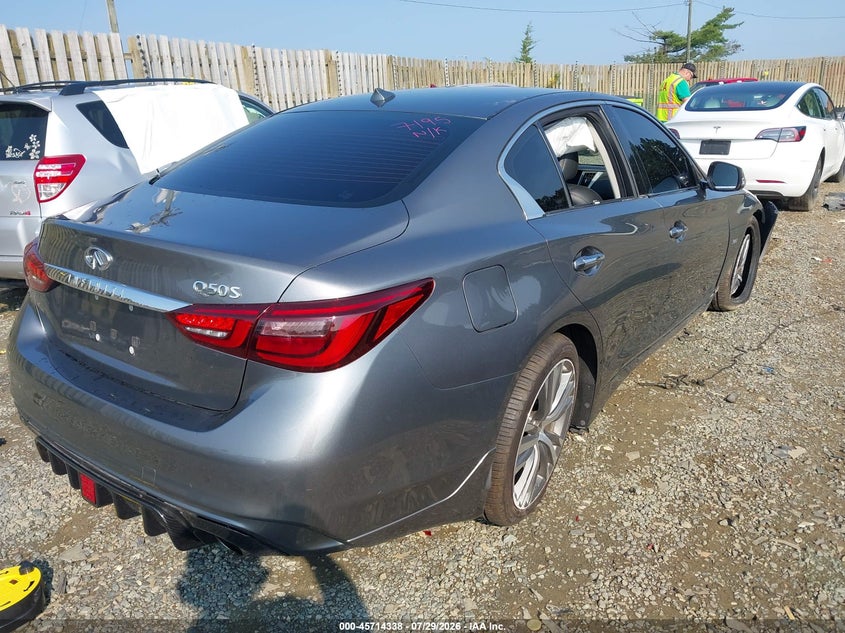 2018 Infiniti Q50 VIN JN1EV7AP7JM364053 IAAI salvage auction — RIGHT FRONT, Salvage (Virginia), sold $3,500 on 2026-08-26 (photo 4)