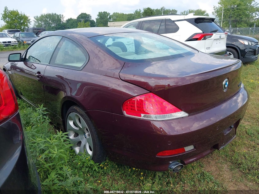 2007 BMW 6 series VIN WBAEH13547CR52498 IAAI salvage auction — NORMAL WEAR, Clear (New York), sold $75 on 2026-07-30 (photo 3)
