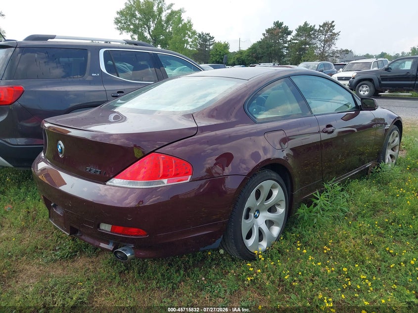 2007 BMW 6 series VIN WBAEH13547CR52498 IAAI salvage auction — NORMAL WEAR, Clear (New York), sold $75 on 2026-07-30 (photo 4)