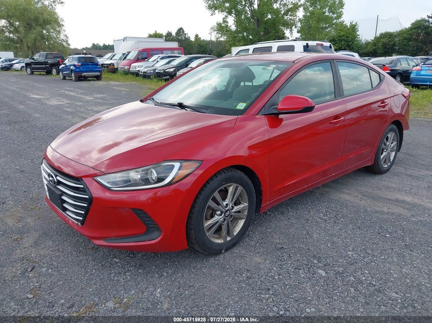 2017 Hyundai Elantra VIN KMHD84LF1HU370553 IAAI salvage auction — REAR END, Clear (New York), sold $25 on 2026-07-30 (photo 2)
