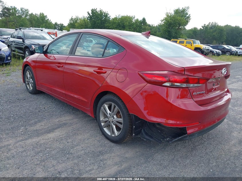 2017 Hyundai Elantra VIN KMHD84LF1HU370553 IAAI salvage auction — REAR END, Clear (New York), sold $25 on 2026-07-30 (photo 3)