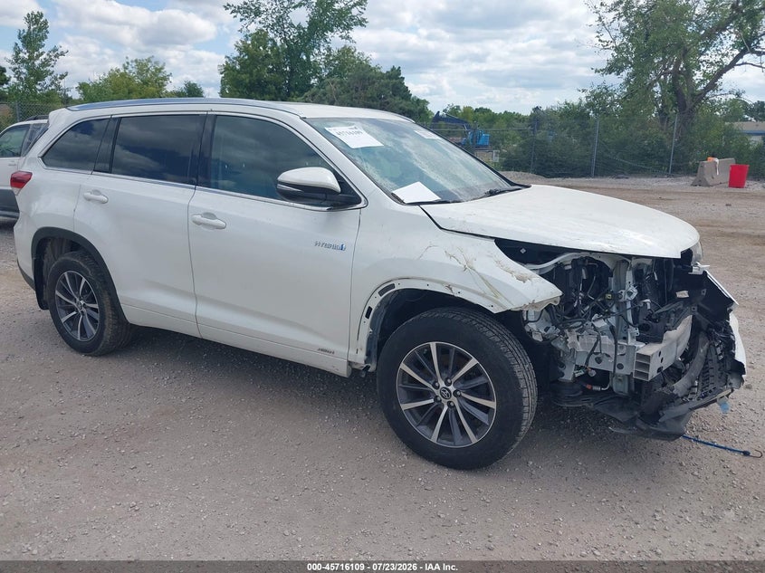 2018 Toyota Highlander hybrid VIN 5TDJGRFH6JS039160 IAAI salvage auction — FRONT END, Junk Bill Of Sale Mv2459 (Wisconsin), sold $525 on 2026-07-28 (photo 1)