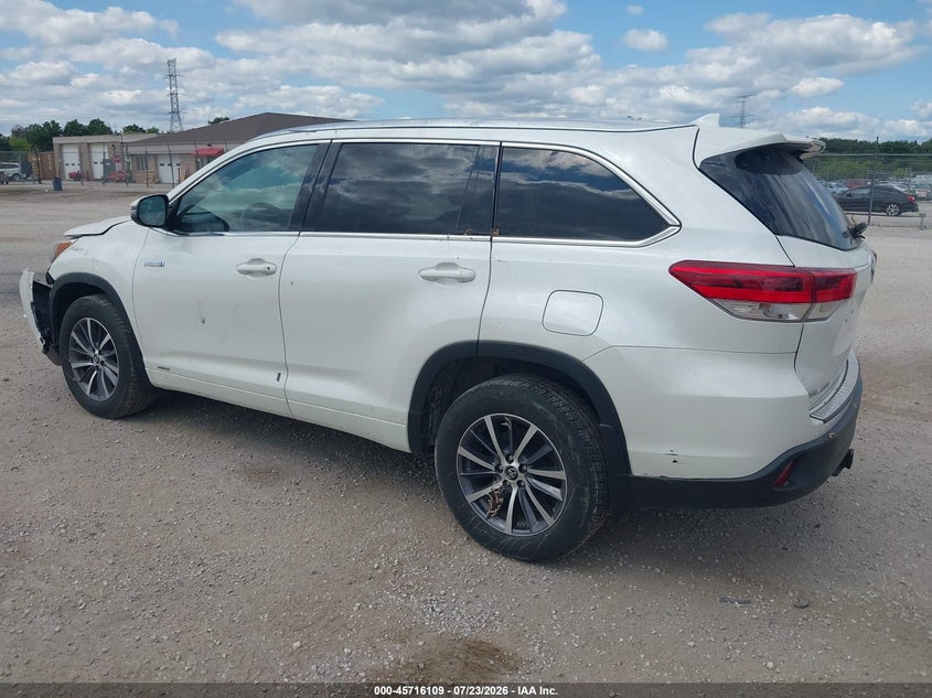 2018 Toyota Highlander hybrid VIN 5TDJGRFH6JS039160 IAAI salvage auction — FRONT END, Junk Bill Of Sale Mv2459 (Wisconsin), sold $525 on 2026-07-28 (photo 3)