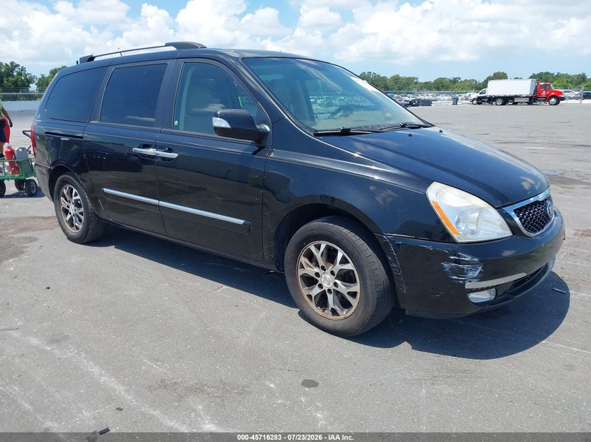 2014 Kia SEDONA VIN KNDMH4C70E6552158 IAAI salvage auction — NORMAL WEAR, Clear (Florida), sold $675 on 2026-07-29 (photo 1)