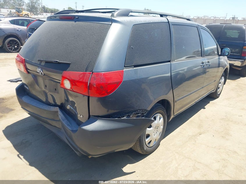 2007 Toyota Sienna VIN 5TDZK23C07S024020 IAAI salvage auction — NORMAL WEAR, Clear - Dealer Only (California), sold $800 on 2026-08-01 (photo 4)