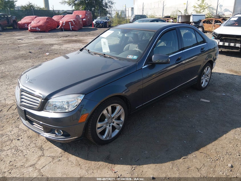 2011 Mercedes-benz C class VIN WDDGF8BB4BR160641 IAAI salvage auction — REAR END, Salvage (Pennsylvania), sold $1,200 on 2026-08-13 (photo 2)