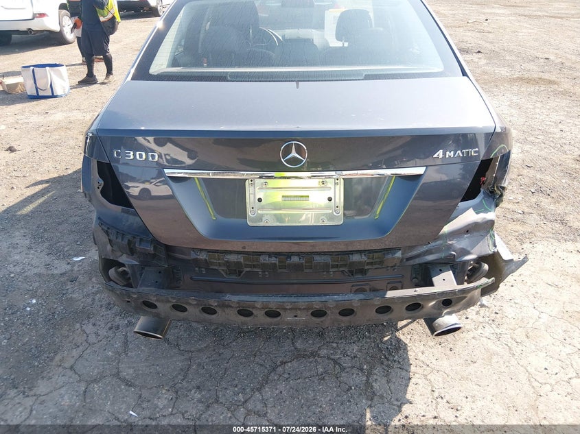 2011 Mercedes-benz C class VIN WDDGF8BB4BR160641 IAAI salvage auction — REAR END, Salvage (Pennsylvania), sold $1,200 on 2026-08-13 (photo 6)