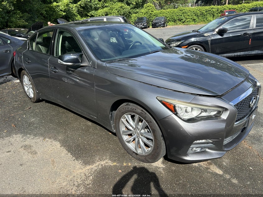 2016 Infiniti Q50 VIN JN1EV7AR9GM343618 IAAI salvage auction — NORMAL WEAR, Clear-Dealer Only (North Carolina), sold $25 on 2026-07-29 (photo 1)