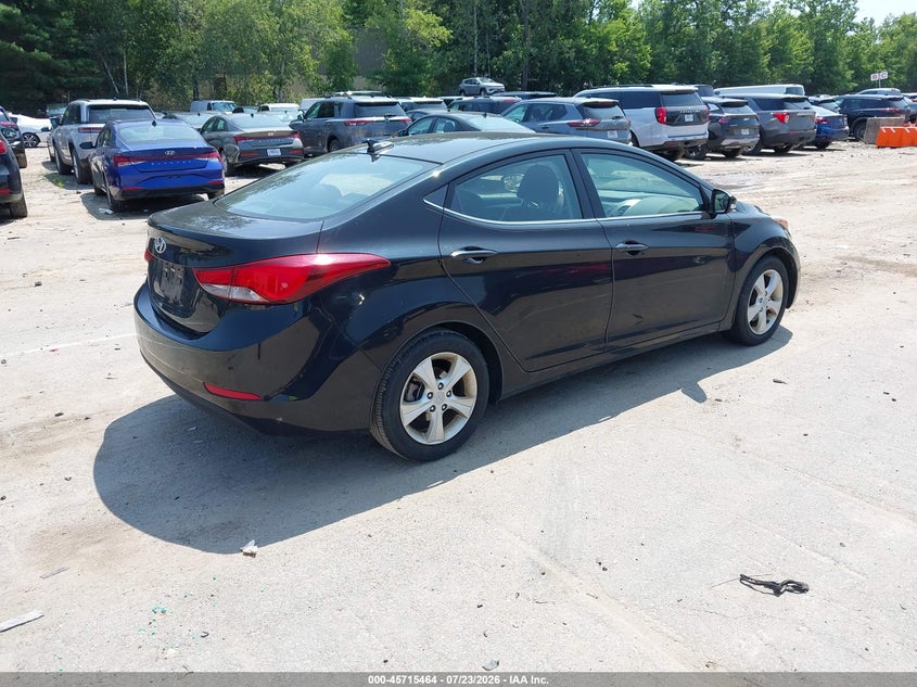 2016 Hyundai Elantra VIN KMHDH4AE6GU606199 IAAI salvage auction — NORMAL WEAR, Rental Rides - Enterprise (New Hampshire), sold $25 on 2026-07-29 (photo 4)
