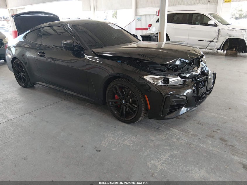 2021 BMW 4er VIN WBA13AR08MCH02219 IAAI salvage auction — FRONT & REAR, Wait Title, sold $11,400 on 2026-08-20 (photo 1)