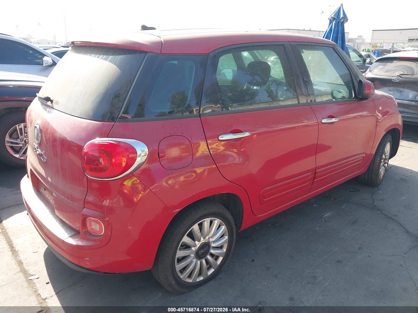 2014 Fiat 500l VIN ZFBCFABH9EZ024940 IAAI salvage auction — REAR END, Salvage Certificate (California), sold $925 on 2026-08-05 (photo 4)