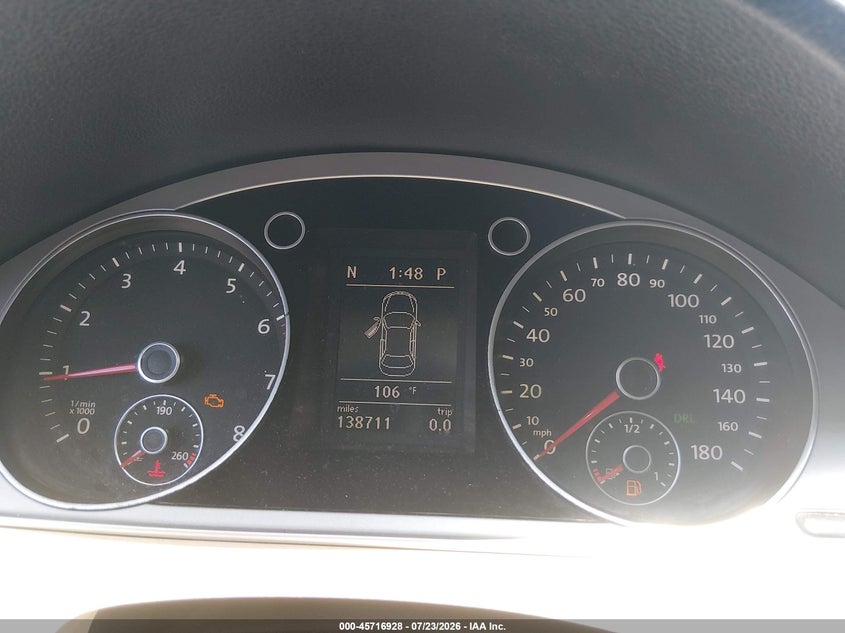 2012 Volkswagen Passat cc VIN WVWMN7AN6CE500337 IAAI salvage auction — NORMAL WEAR, Clear (Nevada), sold $325 on 2026-07-31 (photo 7)