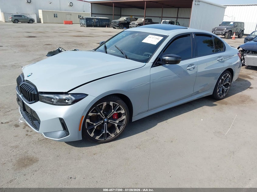 2025 BMW 3er VIN 3MW69CW08S8F53624 IAAI salvage auction — RIGHT FRONT, Salvage (California), sold $19,250 on 2026-08-31 (photo 2)