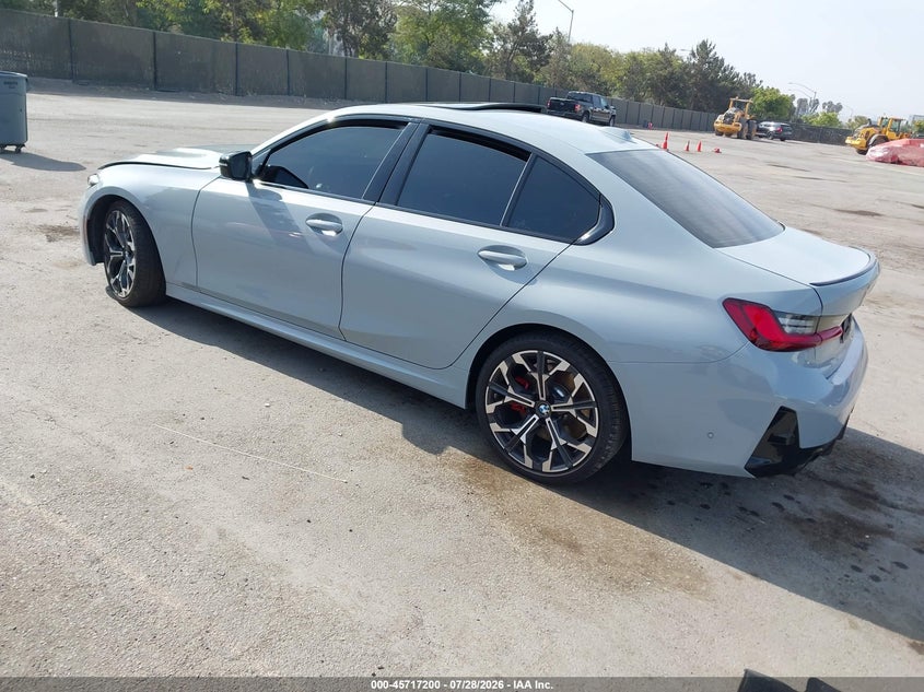 2025 BMW 3er VIN 3MW69CW08S8F53624 IAAI salvage auction — RIGHT FRONT, Salvage (California), sold $19,250 on 2026-08-31 (photo 3)