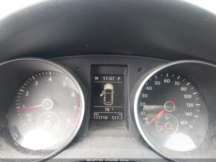 2012 Volkswagen Golf VIN WVWDB7AJ7CW249845 IAAI salvage auction — NORMAL WEAR, Original (Ohio), sold $925 on 2026-08-04 (photo 7)