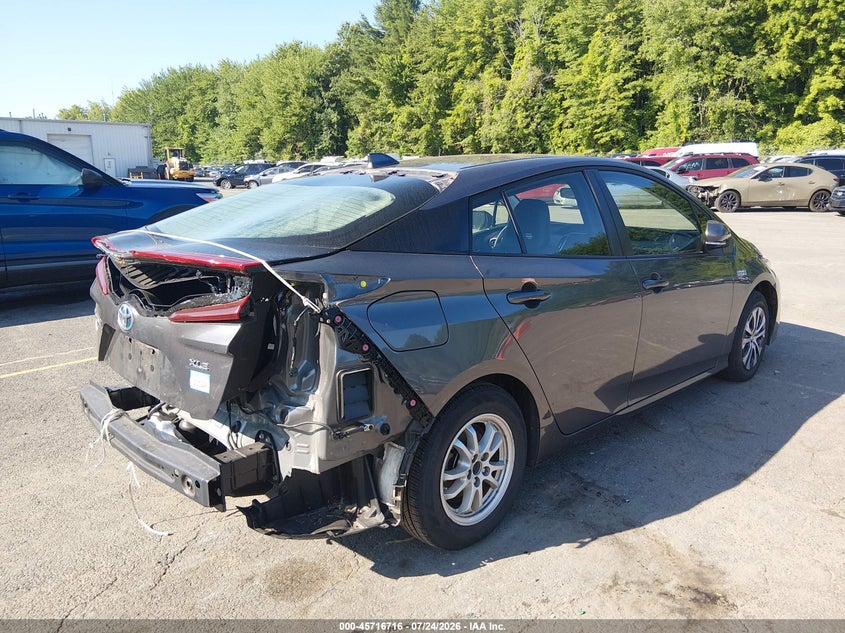 2021 Toyota Prius VIN JTDKAMFP5M3184096 IAAI salvage auction — REAR END, Wait Title, sold $8,350 on 2026-08-20 (photo 4)