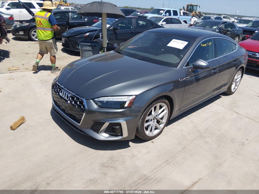 2024 Audi A5 VIN WAUFACF51RA096575 IAAI salvage auction — SIDE, Enterprise Vehicles Clear Only (Washington), sold $23,350 on 2026-08-04 (photo 2)