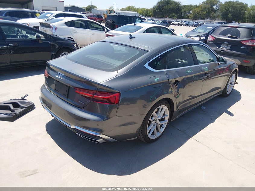 2024 Audi A5 VIN WAUFACF51RA096575 IAAI salvage auction — SIDE, Enterprise Vehicles Clear Only (Washington), sold $23,350 on 2026-08-04 (photo 4)