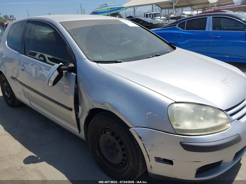 2009 Volkswagen Rabbit VIN WVWBB71K49W018667 IAAI salvage auction — SIDE, Salvage (California), sold $450 on 2026-08-12 (photo 6)