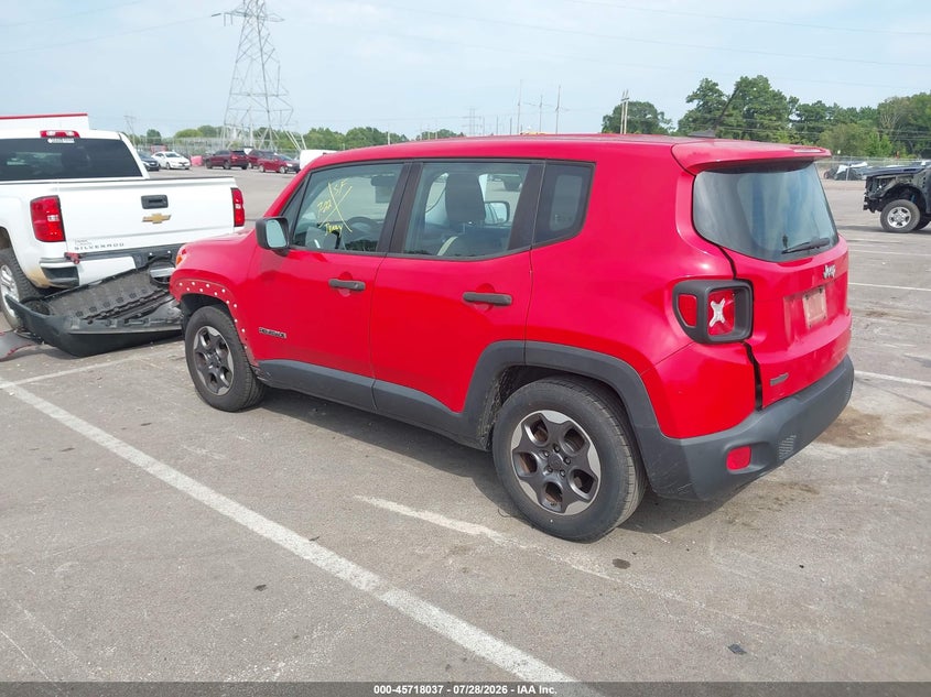 2015 Jeep Renegade VIN ZACCJAAH4FPC13413 IAAI salvage auction — FRONT END, Wait Title, sold $1,500 on 2026-08-18 (photo 3)