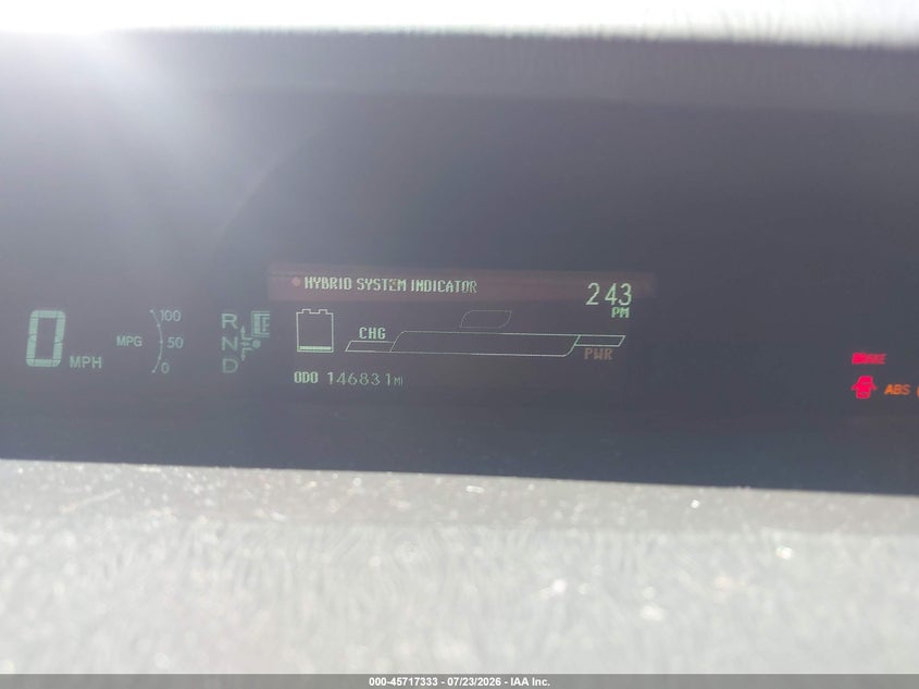 2011 Toyota Prius VIN JTDKN3DU6B0307040 IAAI salvage auction — NORMAL WEAR, Clear-Dealer Only (Arizona), sold $25 on 2026-07-30 (photo 7)