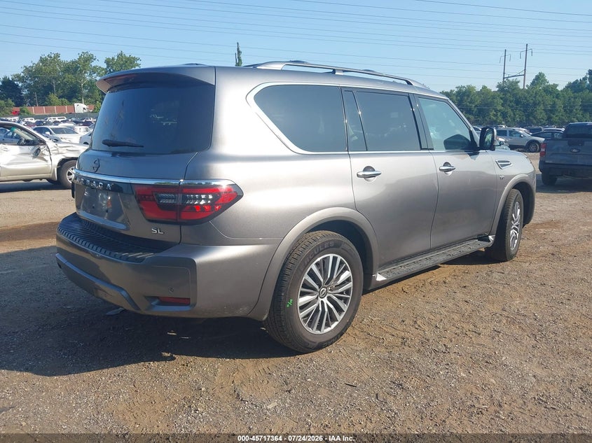 2021 Nissan Armada VIN JN8AY2BA0M9375200 IAAI salvage auction — FRONT END, Salvage Title, sold $10,800 on 2026-08-22 (photo 4)