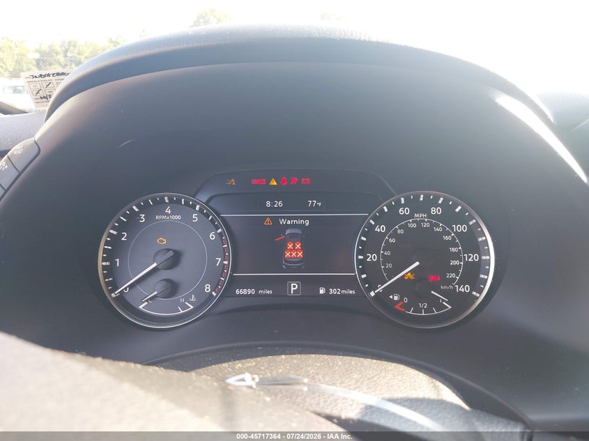 2021 Nissan Armada VIN JN8AY2BA0M9375200 IAAI salvage auction — FRONT END, Salvage Title, sold $10,800 on 2026-08-22 (photo 7)