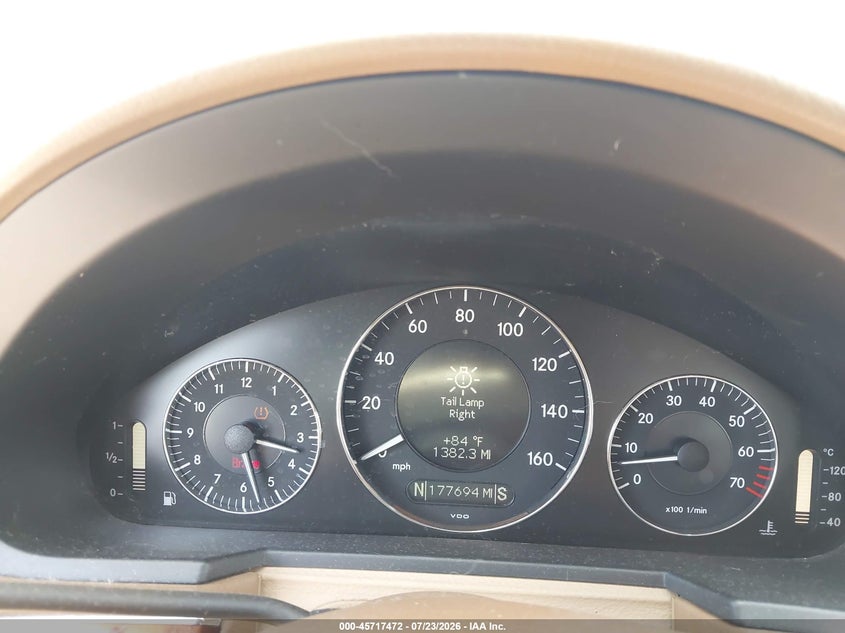 2009 Mercedes-benz E-class VIN WDBUH87X49B368628 IAAI salvage auction — NORMAL WEAR, Clear - Dealer Only (California), sold $475 on 2026-08-17 (photo 7)