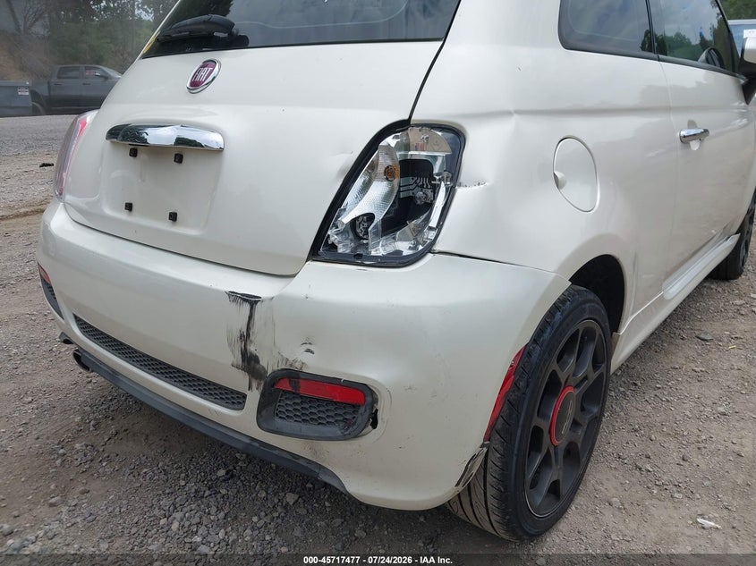 2015 Fiat 500 VIN 3C3CFFBR9FT601840 IAAI salvage auction — FRONT & REAR, Salvage Title, sold $500 on 2026-09-09 (photo 6)