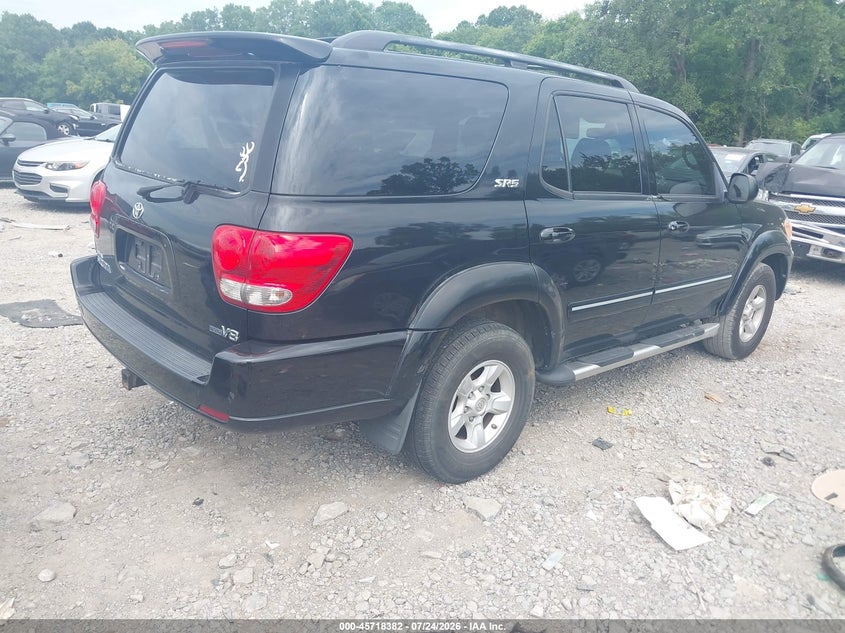 2005 Toyota Sequoia VIN 5TDZT34A25S252937 IAAI salvage auction — NORMAL WEAR, Clear (Tennessee), sold $650 on 2026-07-31 (photo 4)