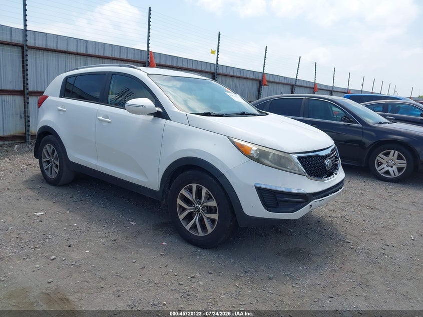 2014 Kia Sportage VIN KNDPB3AC7E7566321 IAAI salvage auction — NORMAL WEAR, Salvage (Arkansas), sold $25 on 2026-07-29 (photo 1)