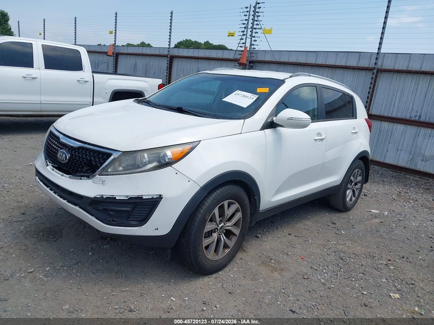 2014 Kia Sportage VIN KNDPB3AC7E7566321 IAAI salvage auction — NORMAL WEAR, Salvage (Arkansas), sold $25 on 2026-07-29 (photo 2)