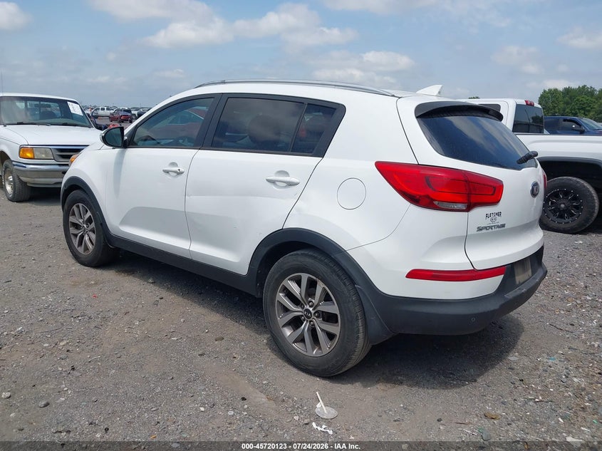 2014 Kia Sportage VIN KNDPB3AC7E7566321 IAAI salvage auction — NORMAL WEAR, Salvage (Arkansas), sold $25 on 2026-07-29 (photo 3)