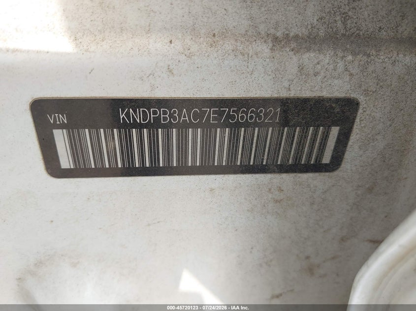2014 Kia Sportage VIN KNDPB3AC7E7566321 IAAI salvage auction — NORMAL WEAR, Salvage (Arkansas), sold $25 on 2026-07-29 (photo 9)