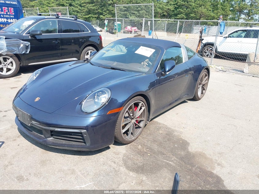 2021 Porsche 911 VIN WP0BB2A95MS235824 IAAI salvage auction — WATER/FLOOD, Salvage Title, sold $87,500 on 2026-08-18 (photo 2)