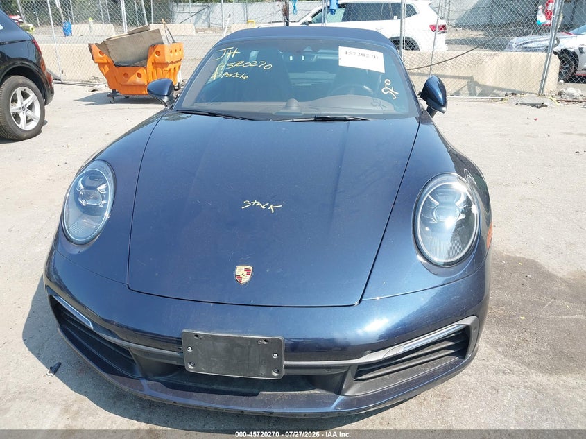 2021 Porsche 911 VIN WP0BB2A95MS235824 IAAI salvage auction — WATER/FLOOD, Salvage Title, sold $87,500 on 2026-08-18 (photo 6)