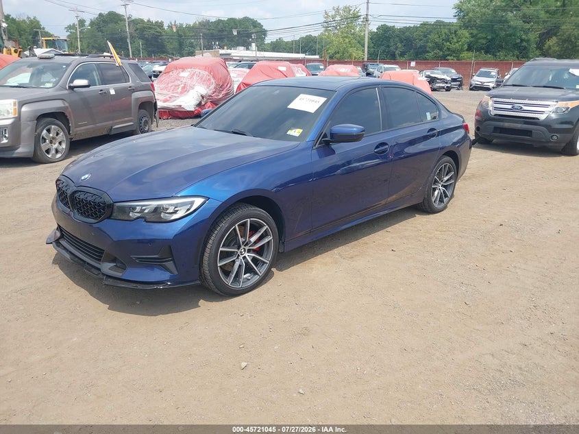 2019 BMW 3er VIN WBA5R7C56KAJ83796 IAAI salvage auction — RIGHT SIDE, Salvage Title, sold $7,500 on 2026-08-22 (photo 2)