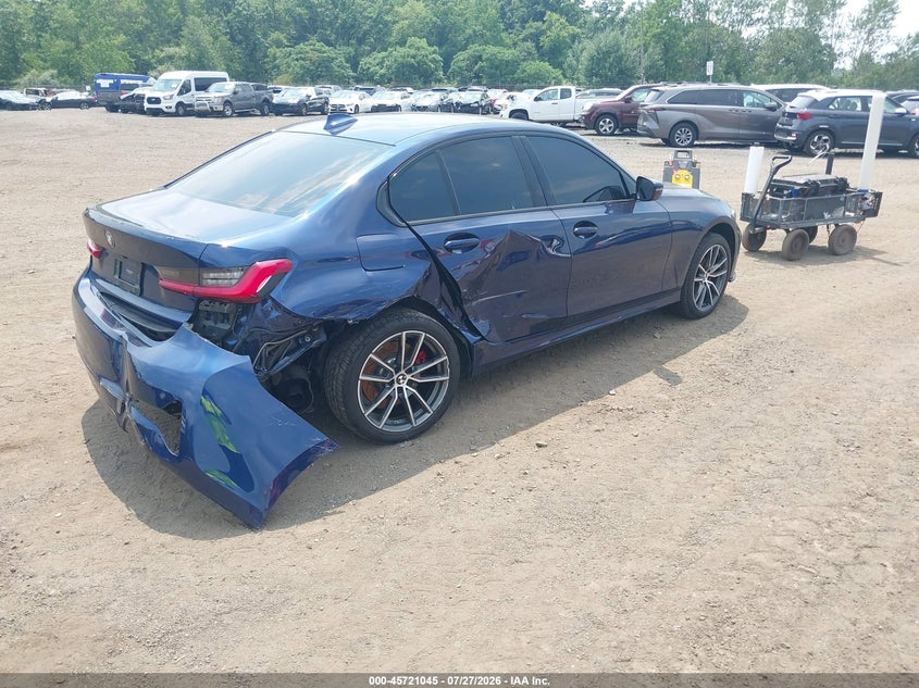 2019 BMW 3er VIN WBA5R7C56KAJ83796 IAAI salvage auction — RIGHT SIDE, Salvage Title, sold $7,500 on 2026-08-22 (photo 4)