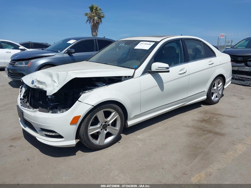 2011 Mercedes-benz C class VIN WDDGF5EB9BA524738 IAAI salvage auction — FRONT END, Salvage (Arizona), sold $325 on 2026-08-19 (photo 2)